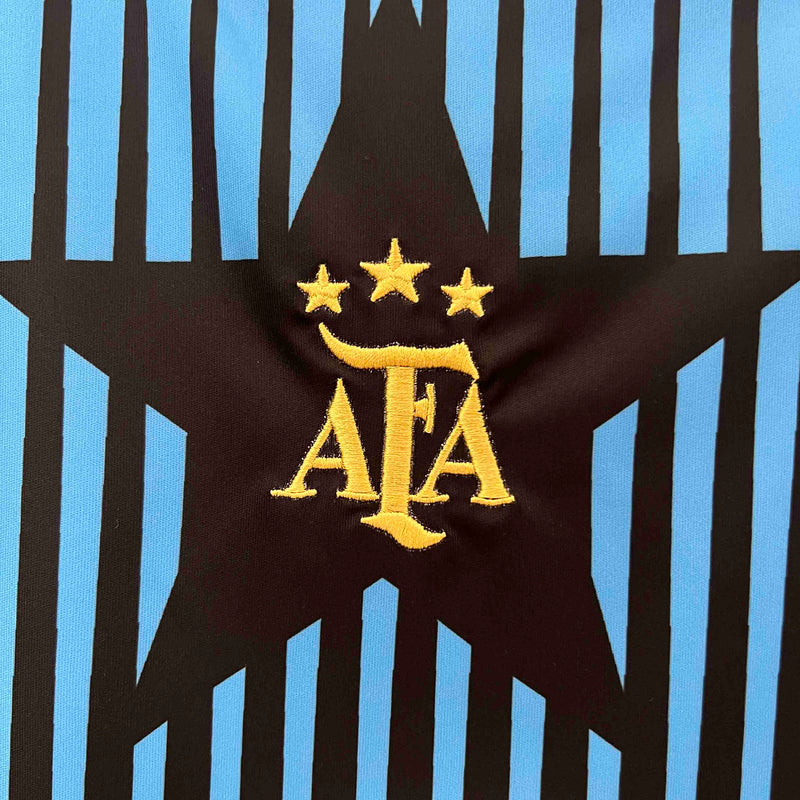 Camisa Seleção Argentina Treino 2024/25 - Adidas Torcedor Masculina - Preta/Azul