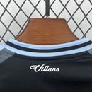 Conjunto Kit Infantil Aston Villa Away 2025/26 - Adidas Torcedor - Preta/Branca