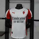 Camisa AC Milan Away 2025/26 - Puma Jogador Masculina - Branca/Vermelha