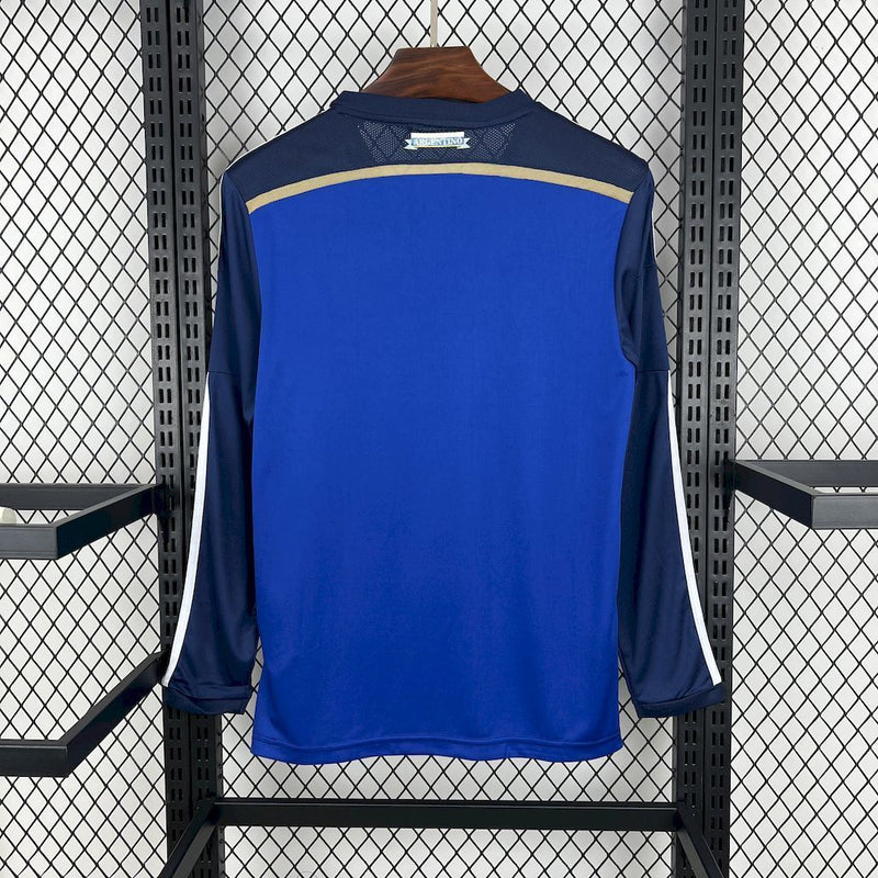 Camisa Manga Longa Seleção Argentina Away 2014/15 - Adidas Retrô Masculina - Azul