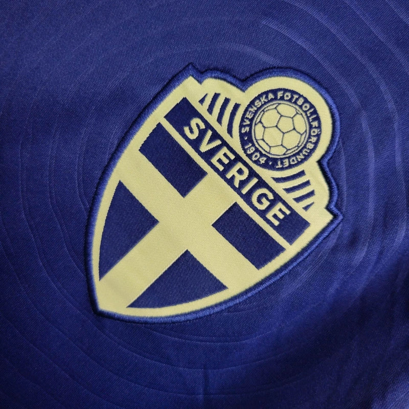 Camisa Seleção Suécia Away 2024/25 - Adidas Torcedor Masculina - Azul/Vermelha
