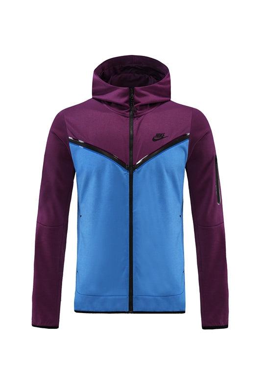Kit Conjunto Nike Tech Fleece - Jaqueta e Calça- Bordo/Azul