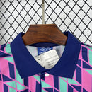 Camisa Seleção Escócia Home 1988/89 - Umbro Retrô Masculina - Azul/Rosa