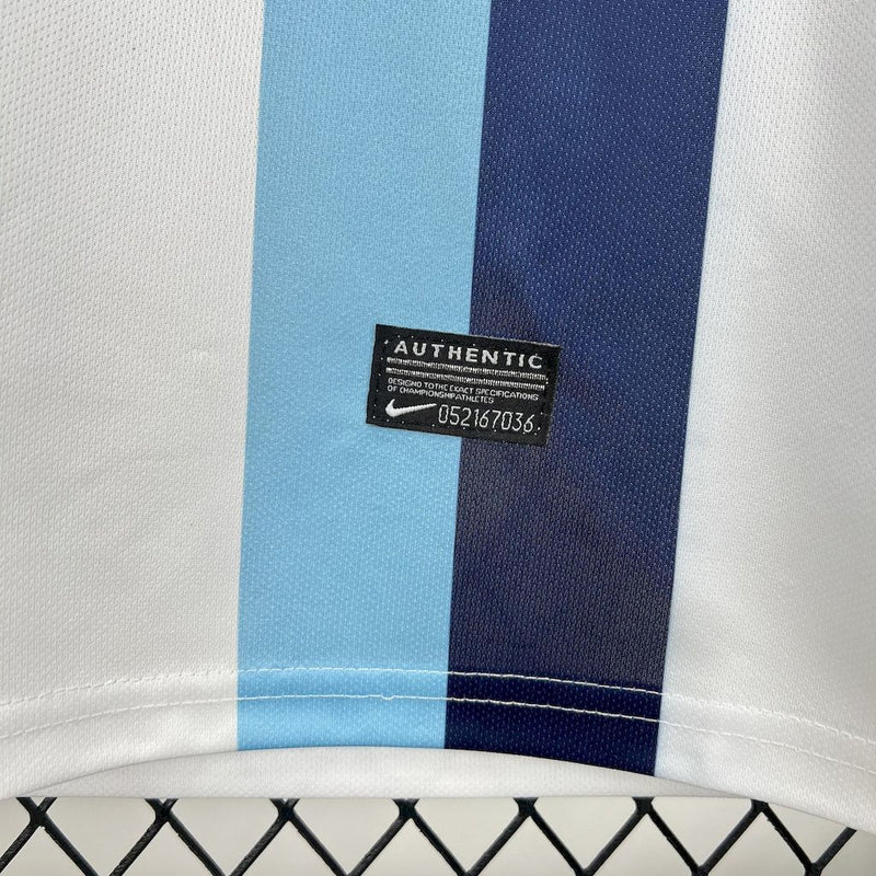 Camisa Manchester City 2013/14 - Nike Retrô Masculina - Branca/Azul