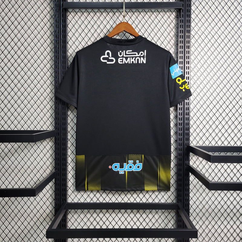 Camisa Al-Ittihad Third 2023/24 - Nike Torcedor Masculina - Preta/Amarela