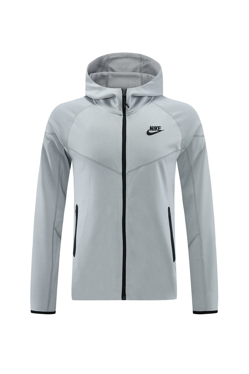 Kit Conjunto Nike Tech Fleece - Jaqueta e Calça- Cinza/Preta