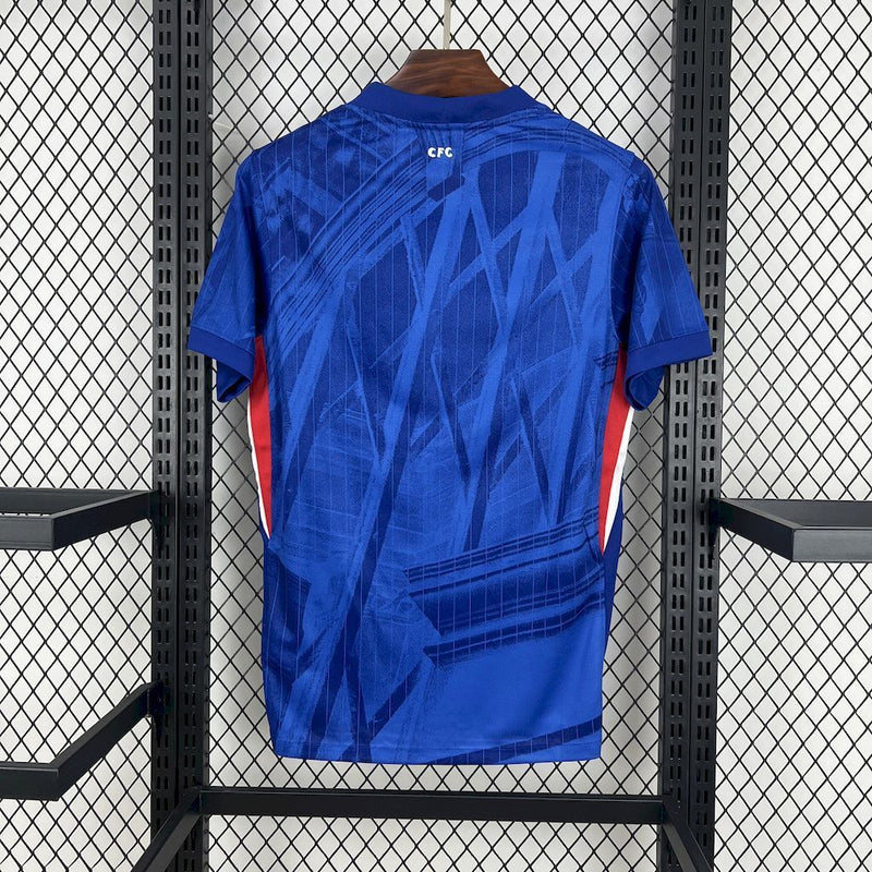 Camisa Chelsea Home 2025/26 - Nike Torcedor Masculina - Azul/Branca