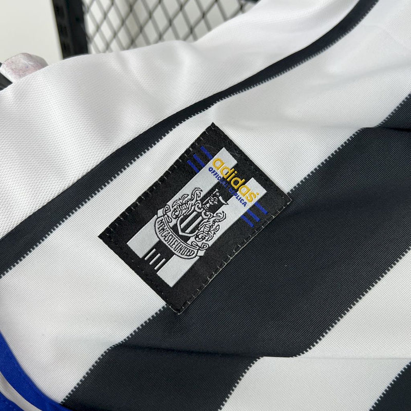 Camisa Newcastle Home 1999/00 - Adidas Retrô Masculina - Preta/Branca