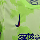 Conjunto Kit Infantil Barcelona Third Edição Travis Scott 2024/25 - Nike Torcedor - Verde/Azul