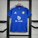 Camisa Leicester City Home 2024/25 - Adidas Torcedor Masculina - Azul/Branca