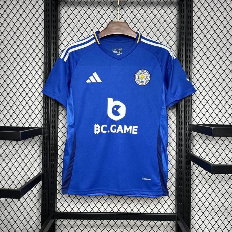 Camisa Leicester City Home 2024/25 - Adidas Torcedor Masculina - Azul/Branca