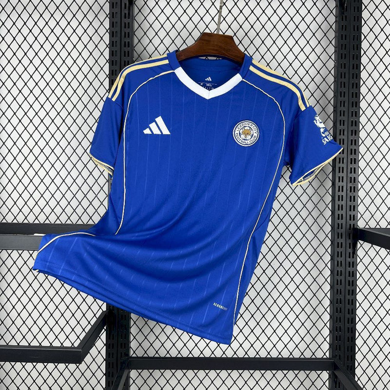 Camisa Leicester City Home 2025/26 - Adidas Torcedor Masculina - Azul/Branca