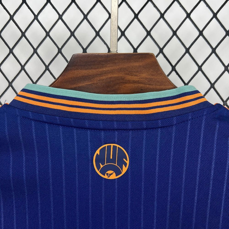 Camisa NewCastle Third 2025/26 - Adidas Torcedor Masculina - Azul/Laranja