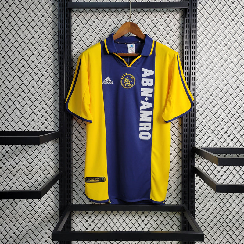 camisa-ajax-away-reserva-2-2000-01-adidas-retro-masculina-masculino-azul-amarela-amarelo-amstrdam-abnamro