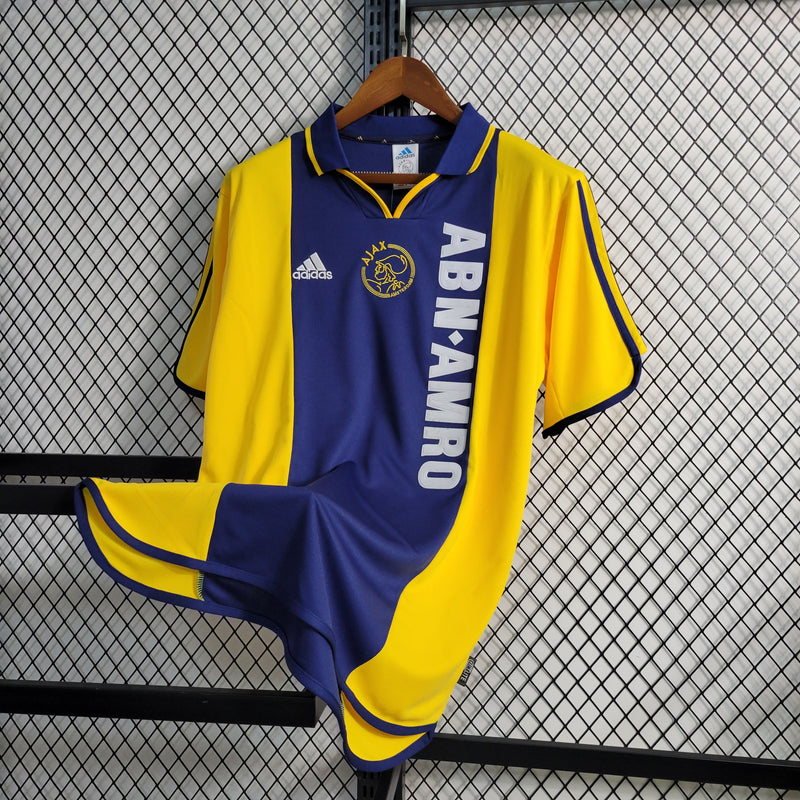 camisa-ajax-away-reserva-2-2000-01-adidas-retro-masculina-masculino-azul-amarela-amarelo-amstrdam-abnamro