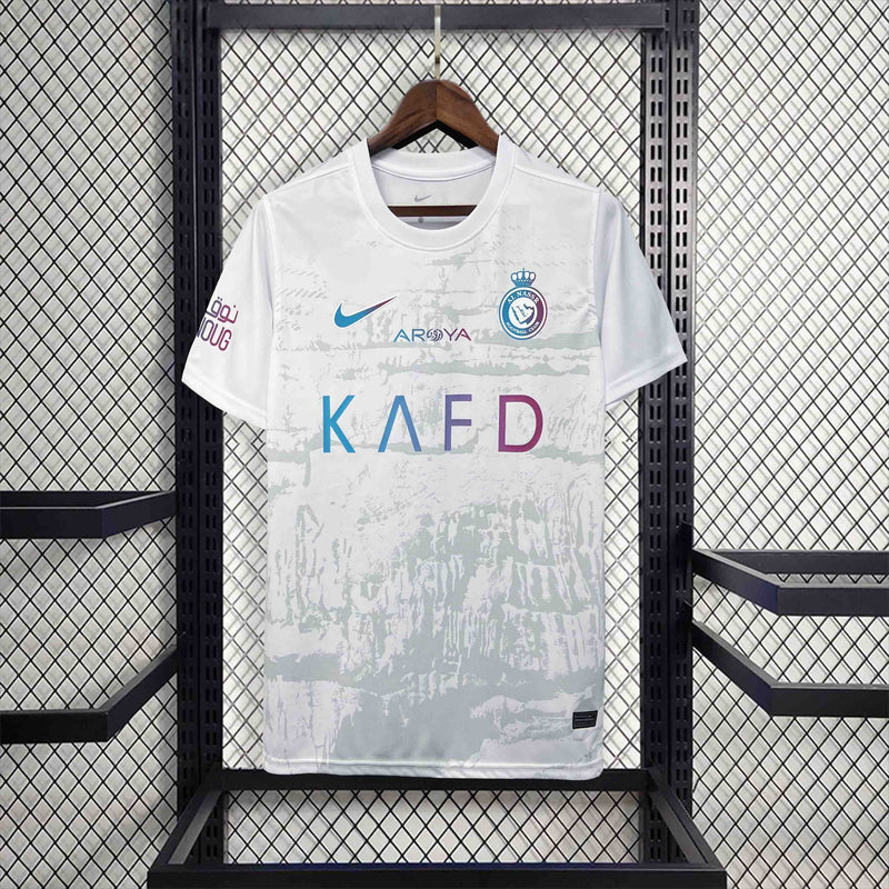 camisa-al-nassr-third-3-terceira-2023-24-nike-torcedor-masculina-masculino-azul-branco-branca-colorida-refletivel-cr7-cristiano-ronaldo-talisca-mane-kafd-aroya-arabia-saudita
