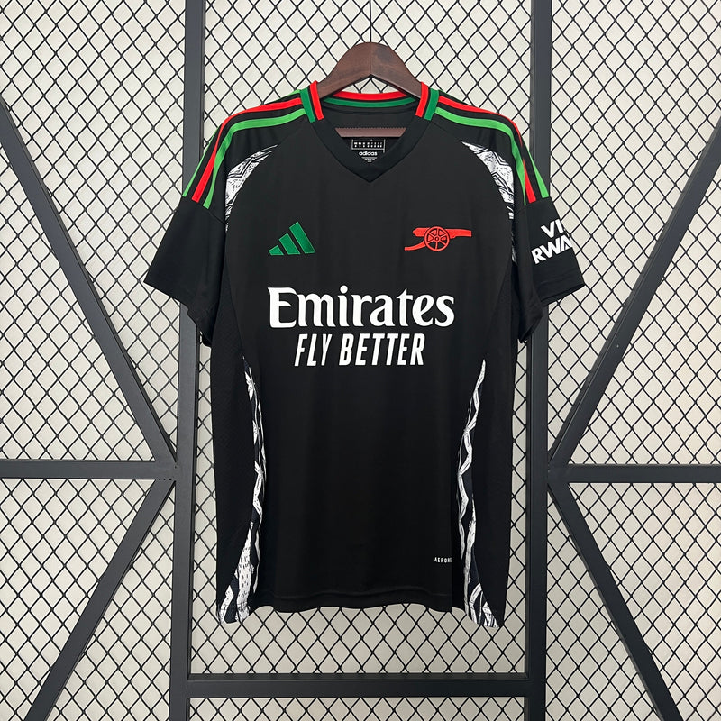 camisa-arsenal-away-reserva-2-2024-25-adidas-torcedor-masculina-verde-vermelha-vermelho-branco-branca-preto-preta-emirates-fly-better