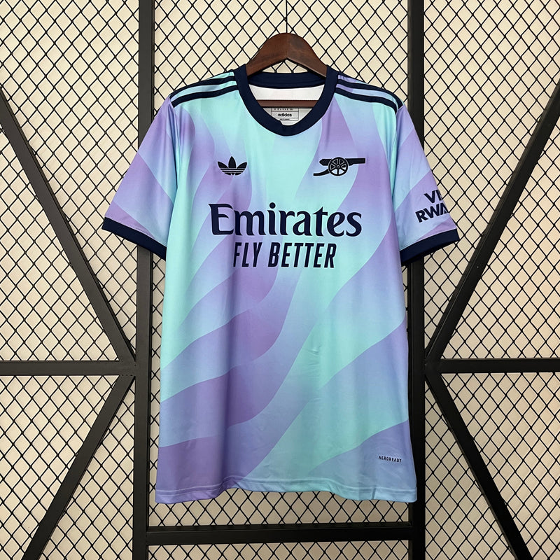 camisa-arsenal-third-terceira-3-2024-25-adidas-torcedor-masculina-verde-lilas-preto-preta-emirates-fly-better