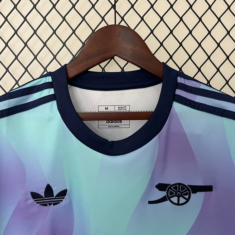 camisa-arsenal-third-terceira-3-2024-25-adidas-torcedor-masculina-verde-lilas-preto-preta-emirates-fly-better