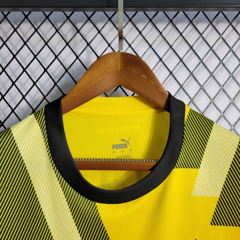 camisa-bvb-09-borussia-dortmund-away-2-reserva-2022-23-puma-torcedor-masculina-masculino-amarelo-amarela-preto-preta-evonik-gls-reus-thorgan-hazard-hummels
