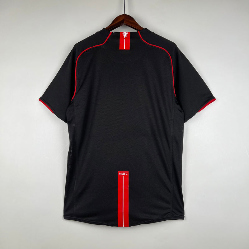 camisa-manchester-united-diabos-vermelhos-away-reserva-2-2007-08-nike-retro-masculina-masculino-aig-preto-preta-cristiano-ronaldo-cr7-tevez-rooney-giggs-evra