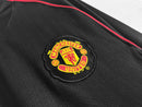 Camisa Pronta Entrega Manchester United Manga Longa Away 2007/08 - Nike Retrô Masculina - Preta/Branca