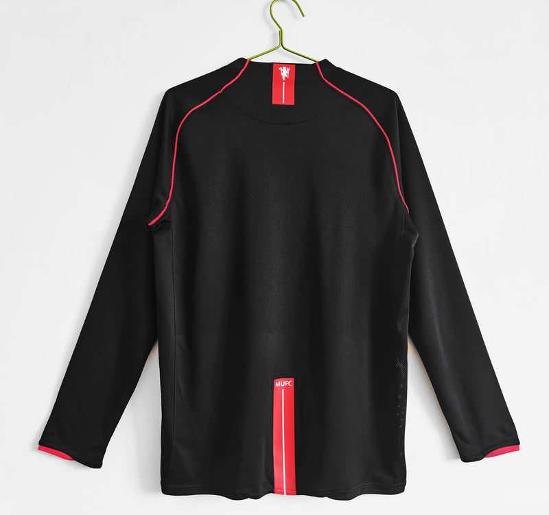 camisa-manga-longa-manchester-united-diabos-vermelhos-away-reserva-2-2007-08-nike-retro-masculina-masculino-aig-preto-preta-cristiano-ronaldo-cr7-tevez-rooney-giggs-evra