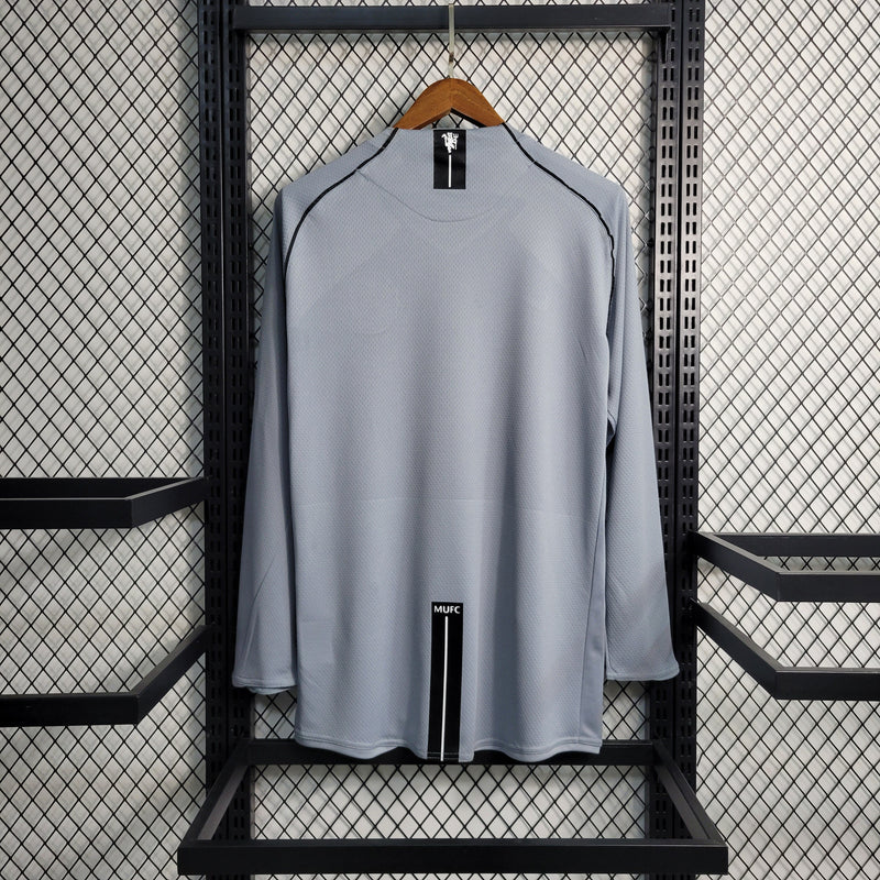 camisa-manga-longa-manchester-united-diabos-vermelhos-goleiro-2007-08-nike-retro-masculina-masculino-aig-cinza-preta-preto-van-der-sar-ben-foster-tomasz-kuszczak-tom-heaton