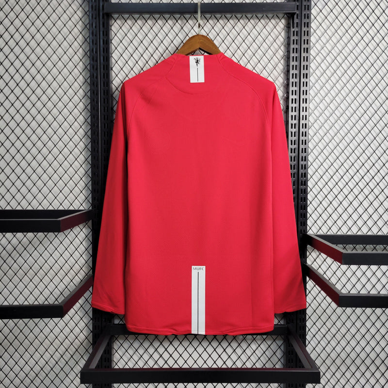 camisa-manga-longa-manchester-united-diabos-vermelhos-home-titular-1-2007-08-nike-retro-masculina-masculino-aig-vermelha-vermelho-cristiano-ronaldo-cr7-tevez-rooney-giggs-evra