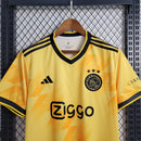 camisa-masculina-adidas-ajax-2023-24-torcedor-amarelo-amarela-preto-preta-ziggo-curaçao-giganet-gola-v
