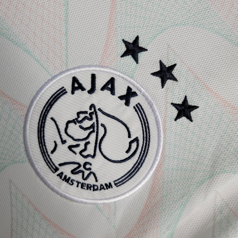 camisa-masculina-adidas-ajax-away-reserva-2-2023-24-torcedor-preta-preto-branco-branca-amsterdam-ziggo
