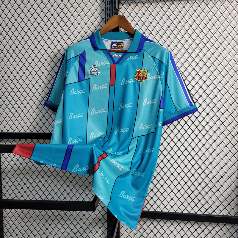 camisa-masculina-barcelona-barca-away-reserva-2-1995-97-kappa-retro-branca-branco-verde-azul-vermelha-vermelho-preto-preta-fcb-messi-neymar-ronaldo