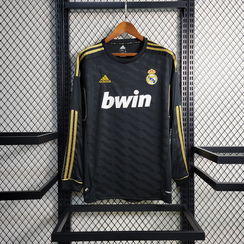 camisa-masculina-manga-longa-away-reserva-2-real-madrid-madri-2011-12-adidas-retro-preto-preta-dourado-dourada-dorada-dorado-ronaldo-cr7-bwin