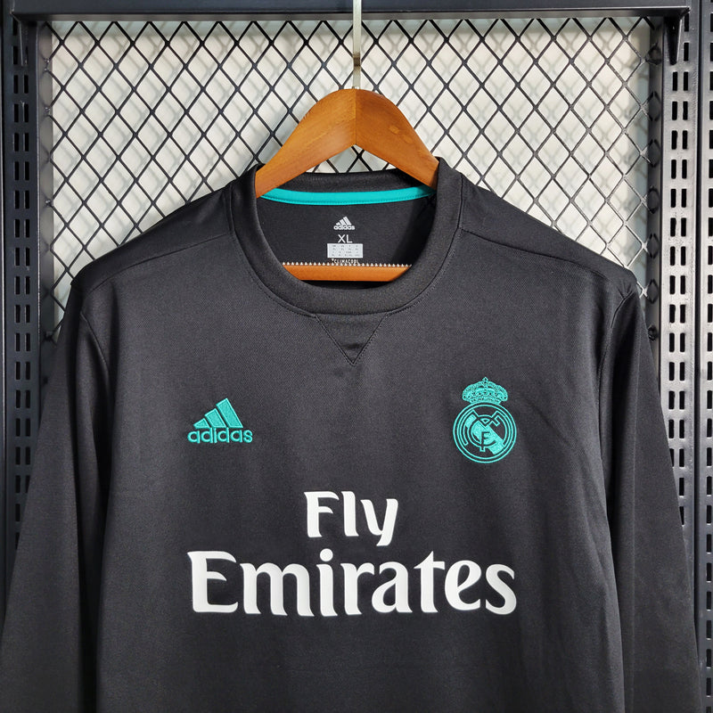 camisa-masculina-manga-longa-away-reserva-2-real-madrid-madri-2017-18-adidas-retro-verde-preto-preta-ronaldo-cr7-bale-kroos-benzema-fly-emirates