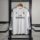 Camisa Manga Longa Pronta Entrega Real Madrid Home 2013/14 - Adidas Rêtro Masculina - Branca