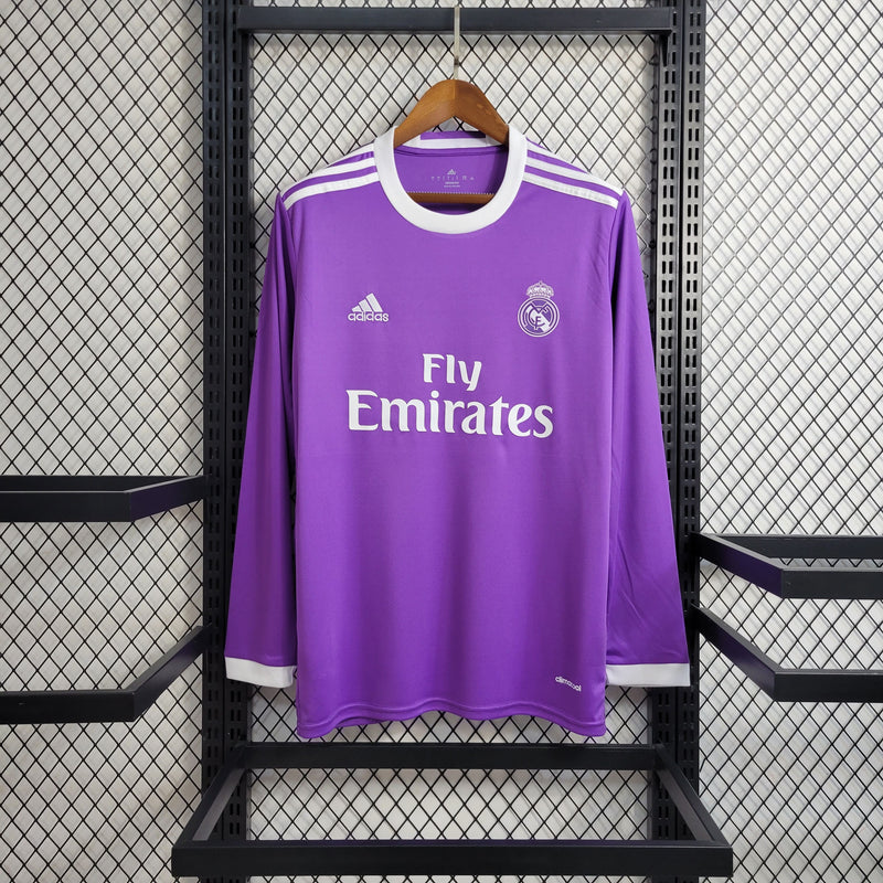 camisa-masculina-manga-longa-real-madrid-madri-away-reserva-2-2016-17-adidas-retro-roxa-roxo-branca-branco-ronaldo-bale-kroos-benzema-cr7-fly-emirates