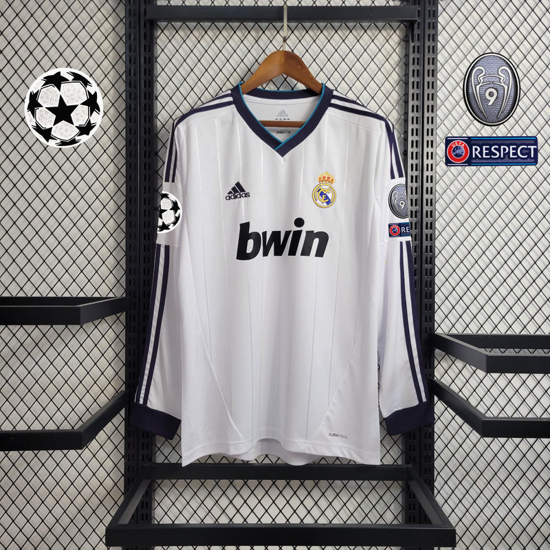 camisa-masculina-manga-longa-real-madrid-madri-home-titular-1-2012-13-adidas-retro-azul-branca-branco-ronaldo-cr7-bwin-pes2013-patch