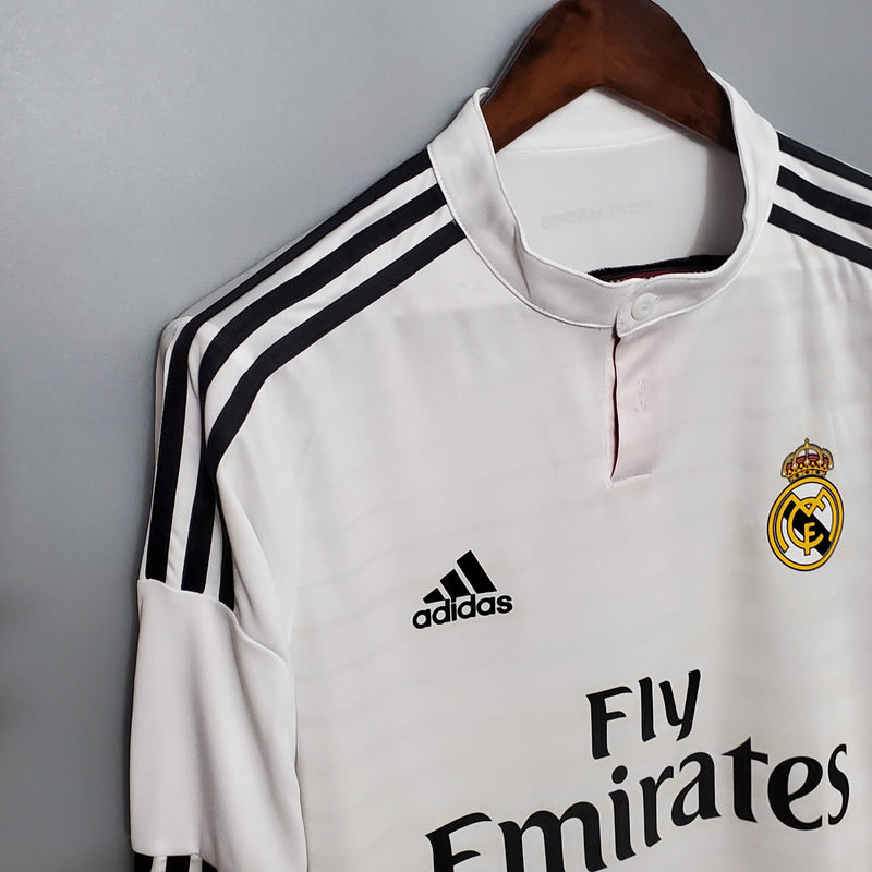 camisa-masculina-manga-longa-real-madrid-madri-home-titular-1-2014-15-adidas-retro-preto-preta-branca-branco-ronaldo-kroos-bale-benzema-cr7-fly-emirates