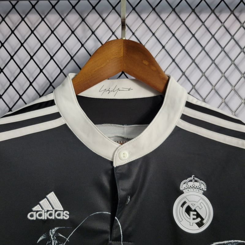 camisa-masculina-manga-longa-third-terceira-3-real-madrid-madri-2014-15-adidas-retro-preto-preta-branca-branco-ronaldo-cr7-bale-kroos-benzema-fly-emirates