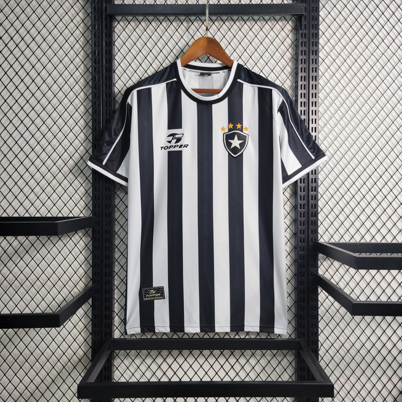 camisa-masculina-masculino-botafogo-home-titular-1-1999-00-topper-retro-branco-branca-preto-preta
