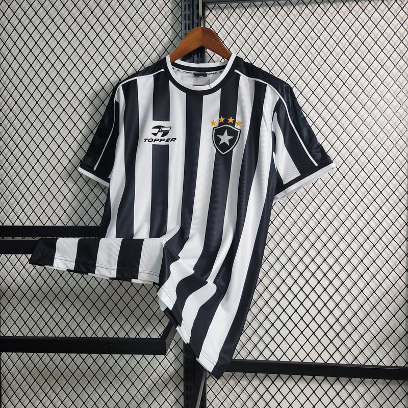 camisa-masculina-masculino-botafogo-home-titular-1-1999-00-topper-retro-branco-branca-preto-preta
