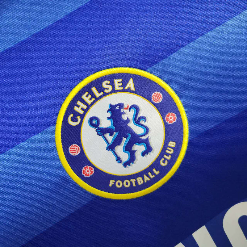 Camisa Manga Longa Chelsea Home 2011/12 - Adidas Retrô Masculina - Azul/Branca
