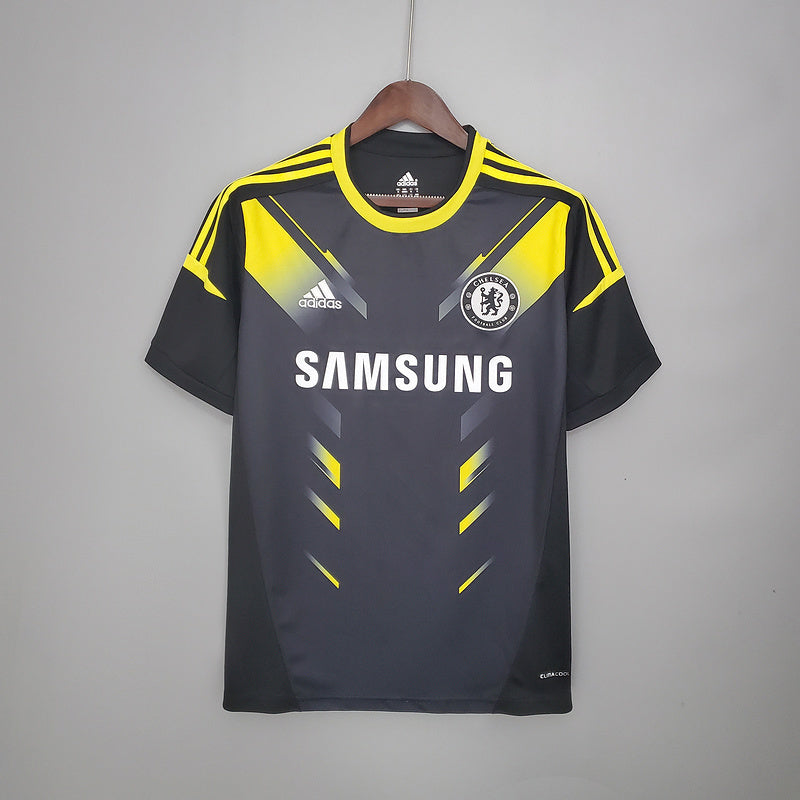 camisa-masculina-masculino-chelsea-third-terceira-3-2012-13-adidas-retro-preto-preta-amarelo-amarela-samsung-hazard-fernando-torres-lukaku-oscar-lampard-ramires-juan-mata-david-luiz
