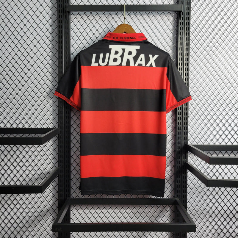 camisa-masculina-masculino-flamengo-mengo-fla-home-titular-1-1992-93-umbro-retro-preto-preta-vermelha-vermelho-lubrax
