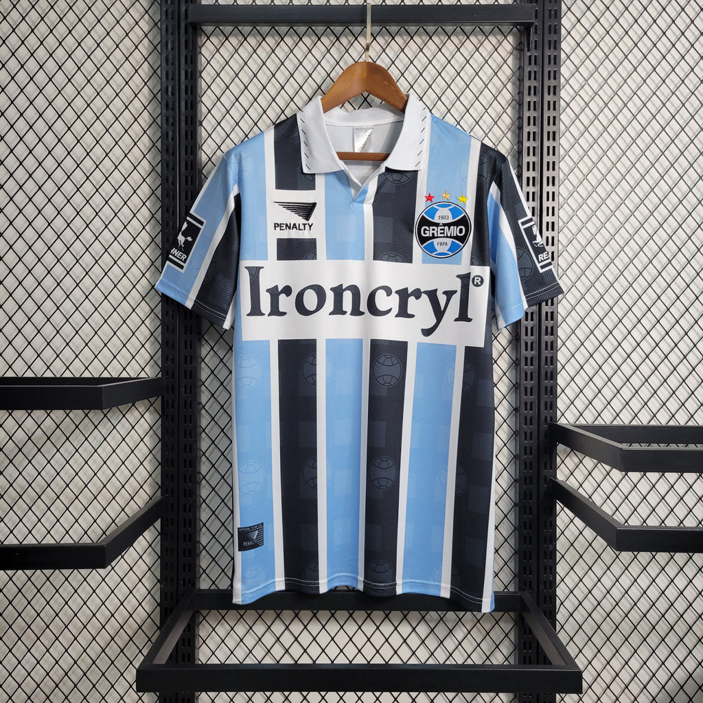 Camisa Grêmio Home 1997/98 - Penalty Retrô Masculina - Azul