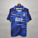 camisa-masculina-real-madrid-madri-away-2-reserva-1994-96-kelme-retro-azul-branco-branca-ronaldo-cr7-teka