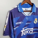 camisa-masculina-real-madrid-madri-away-2-reserva-1994-96-kelme-retro-azul-branco-branca-ronaldo-cr7-teka