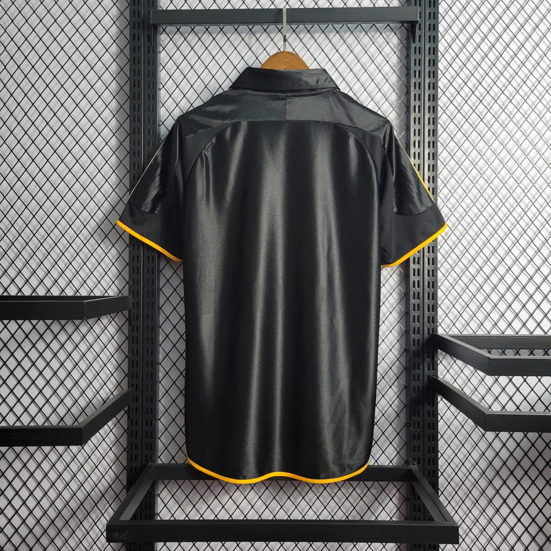 camisa-masculina-real-madrid-madri-away-reserva-2-1998-99-retro-preto-preta-amarela-amarelo-ronaldo-roberto-carlos-cr7-teka
