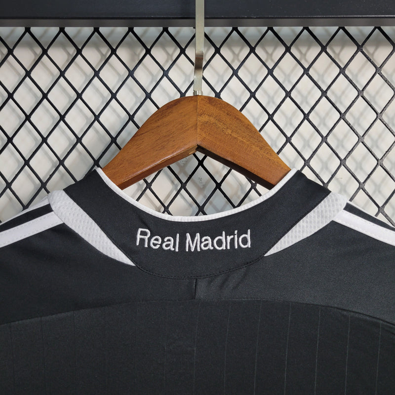 camisa-masculina-real-madrid-madri-away-reserva-2-2006-07-retro-branca-branco-preto-preta-ronaldo-cr7-benq-siemens