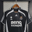 Camisa Pronta Entrega Real Madrid Away 2006/07 - Adidas Retrô Masculina - Preta/Branca